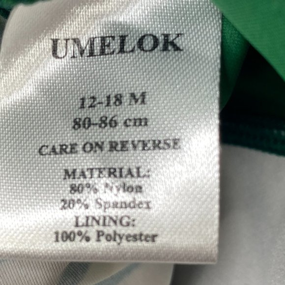 UMELOK, baby boy's 12-18 M, one piece swimsuit with long sleeves, UPF 50+ - Picture 6 of 6